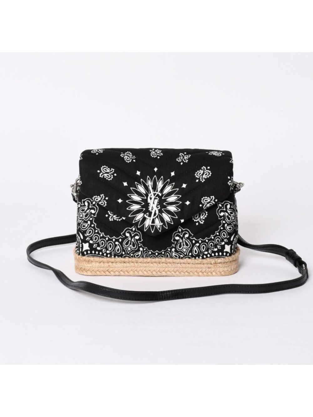 Saint Laurent Toy Loulou Shoulder Bag Paisley Pattern Chevron Quilted YSL Logo